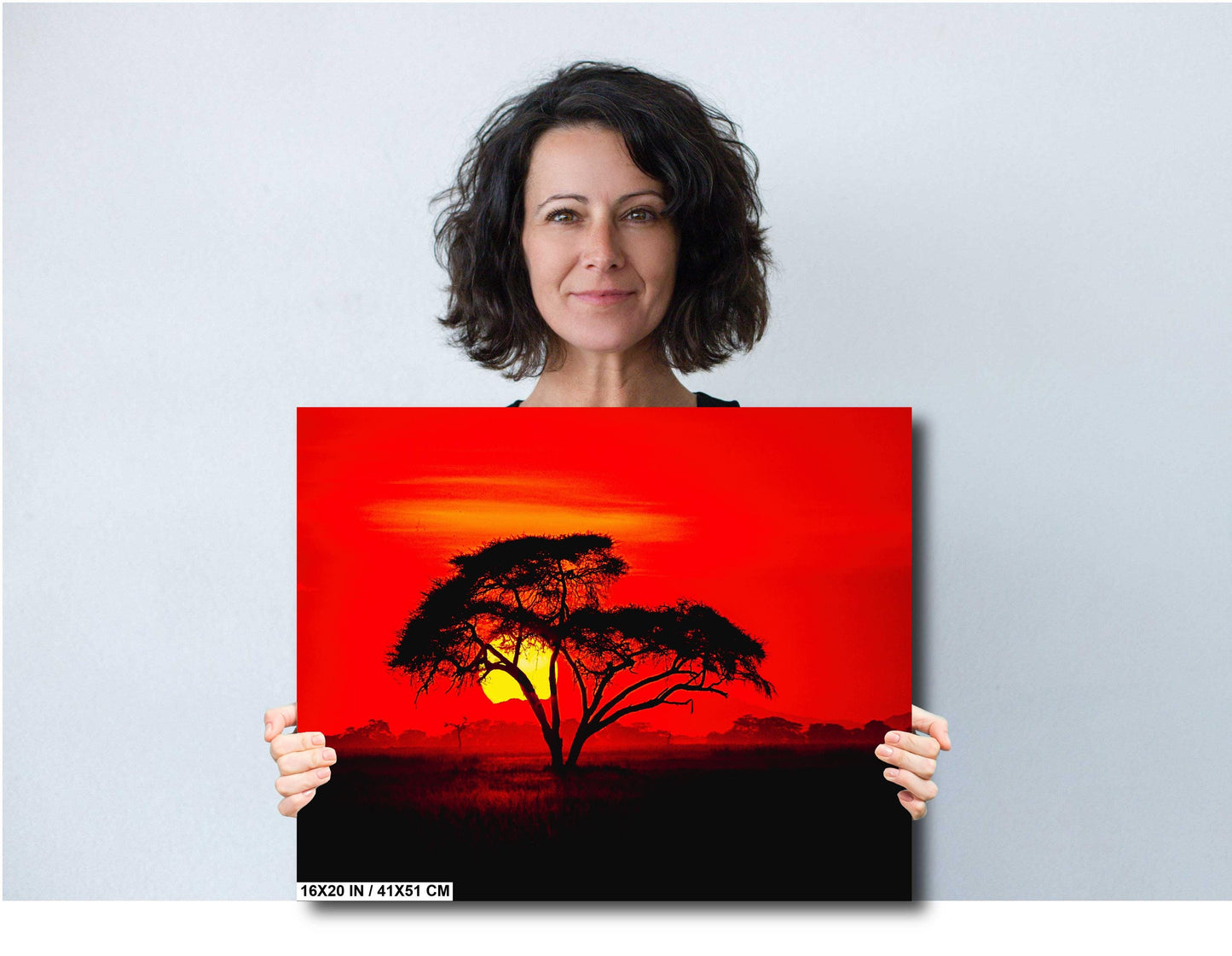 Sunset over Amboselli Africa Kenya national park canvas print metal print wall art
