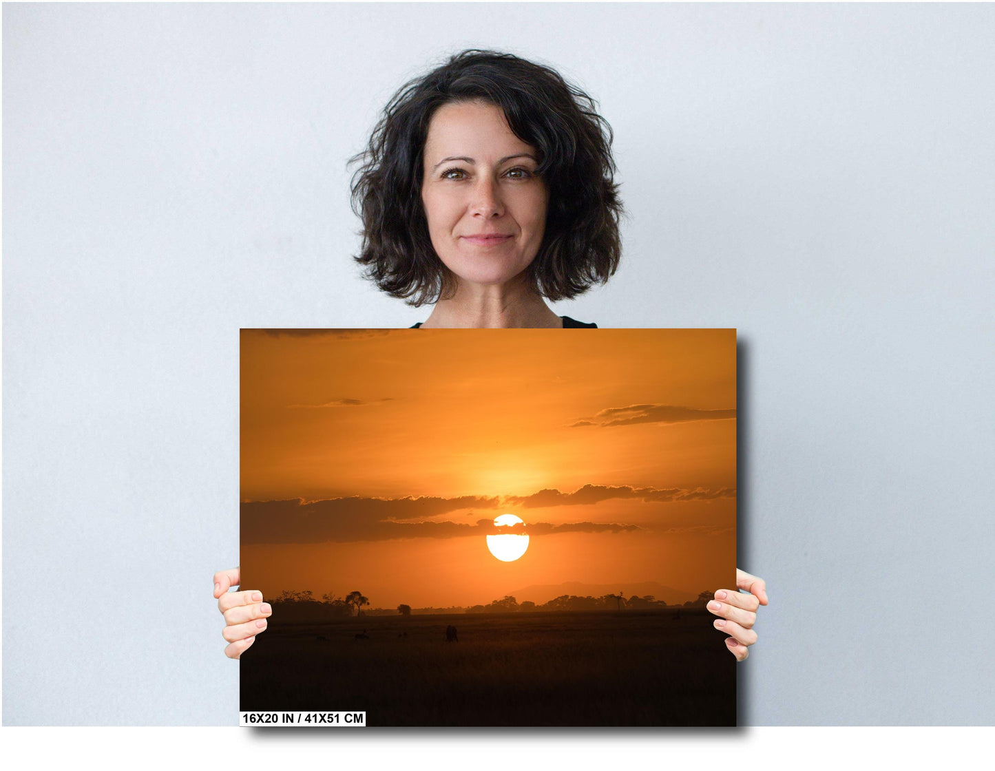 6v9a2939 Sunset over Amboselli Africa Kenya national park canvas print metal print wall art