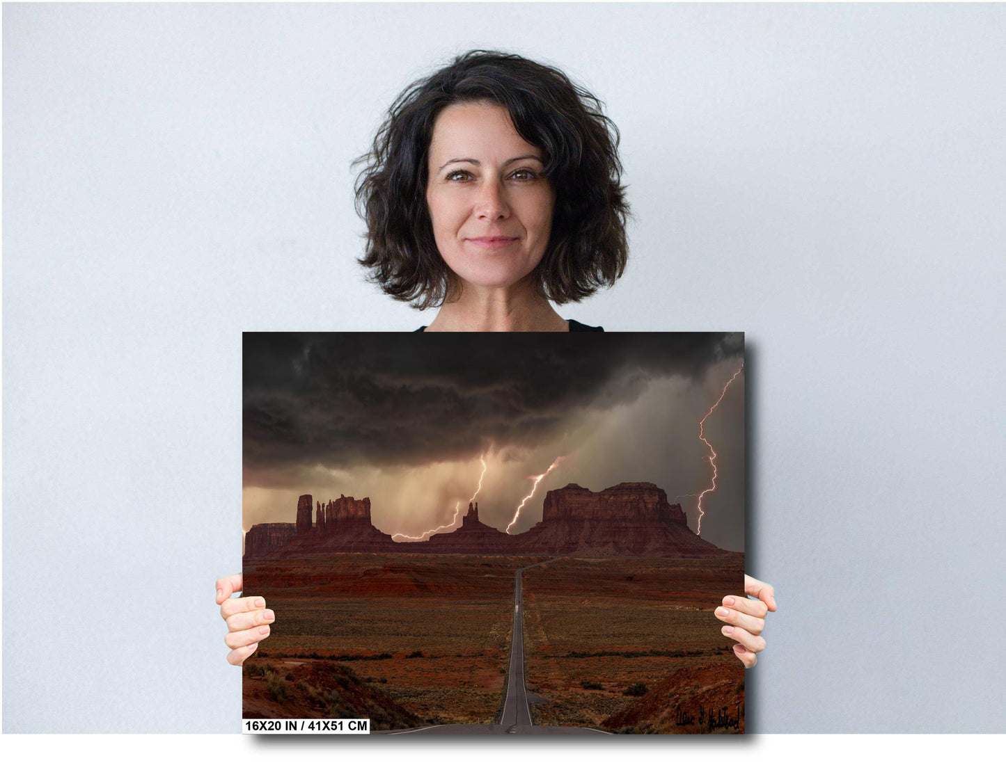 The storm after Forrest quit running.Storm over Monument Valley wall art canvas acrylic and metal prints