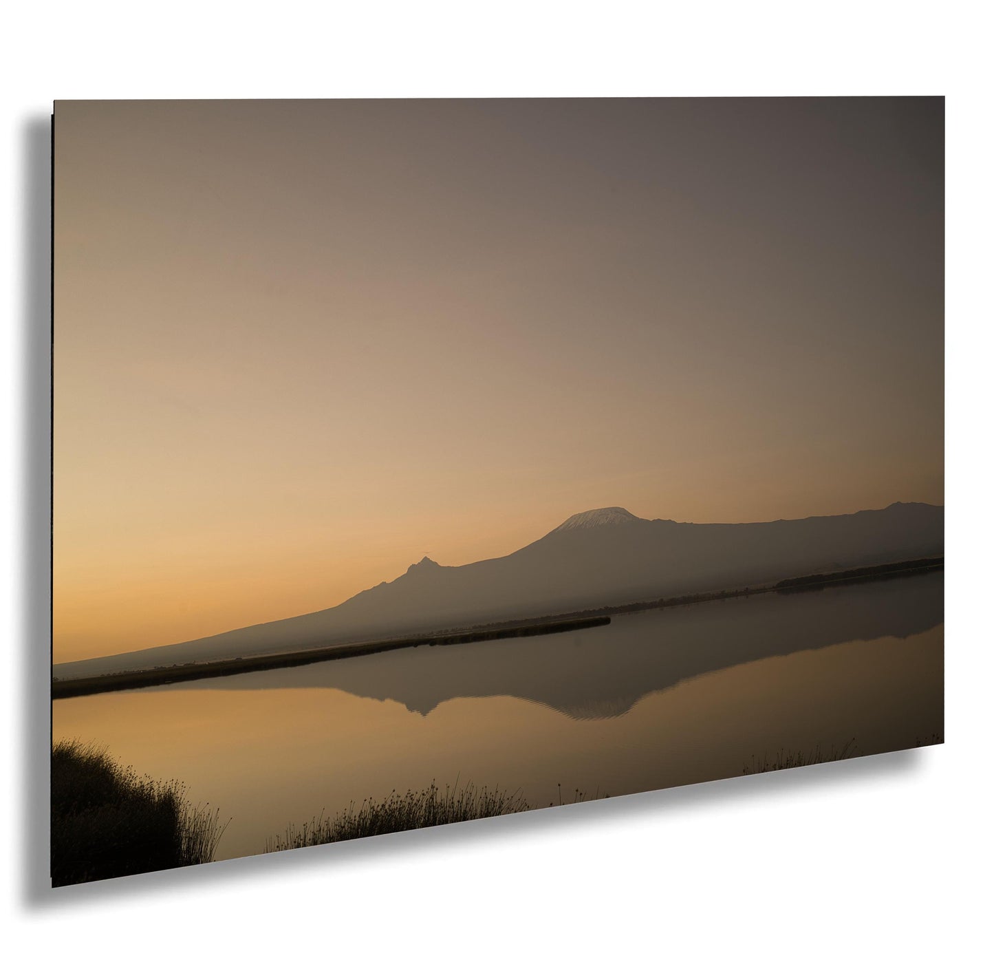 6v9a6395 Sunrise reflection of Kilimanjaro Africa Kenya national park canvas print metal print wall art