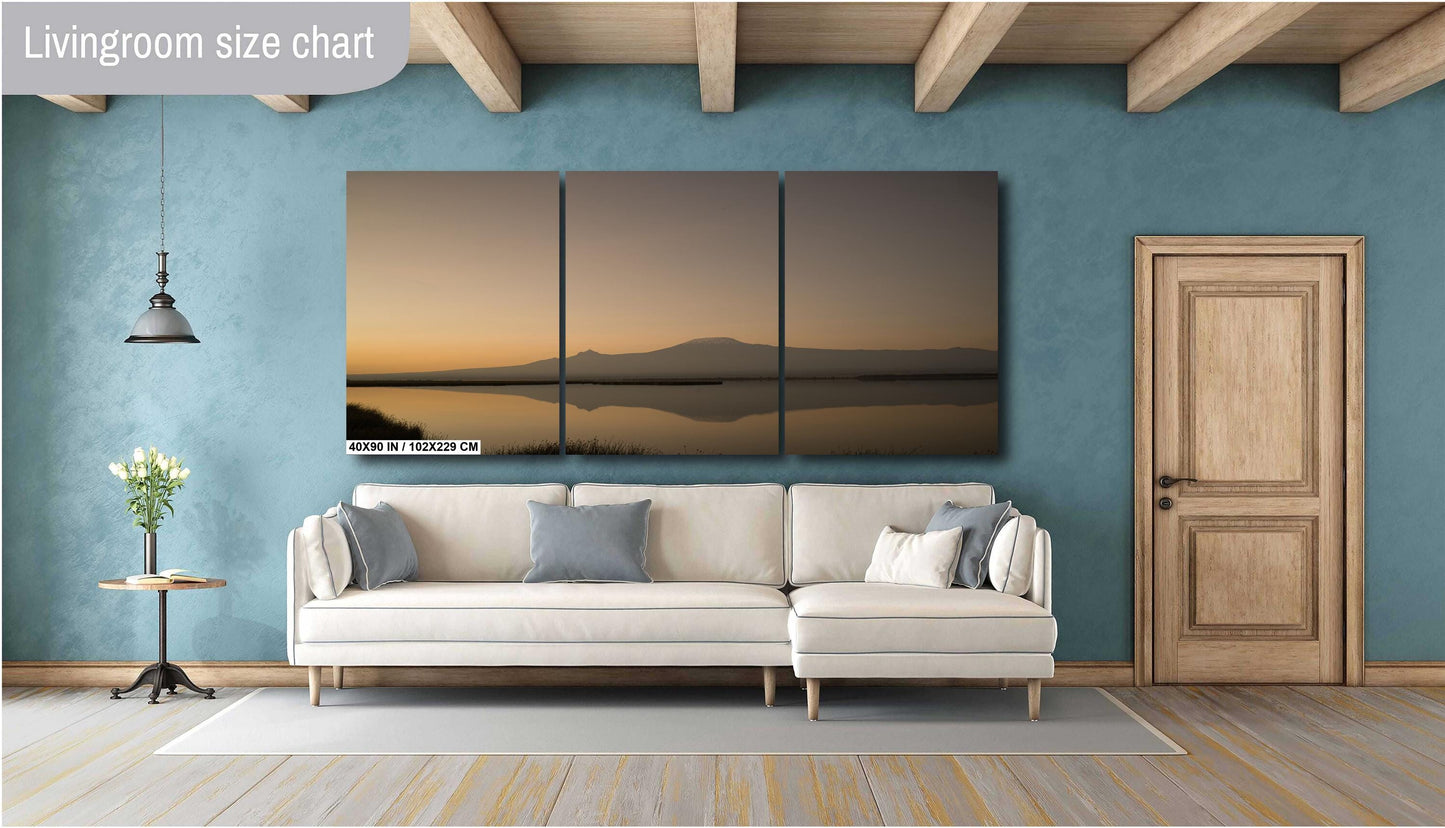 6v9a6395 Sunrise reflection of Kilimanjaro Africa Kenya national park canvas print metal print wall art