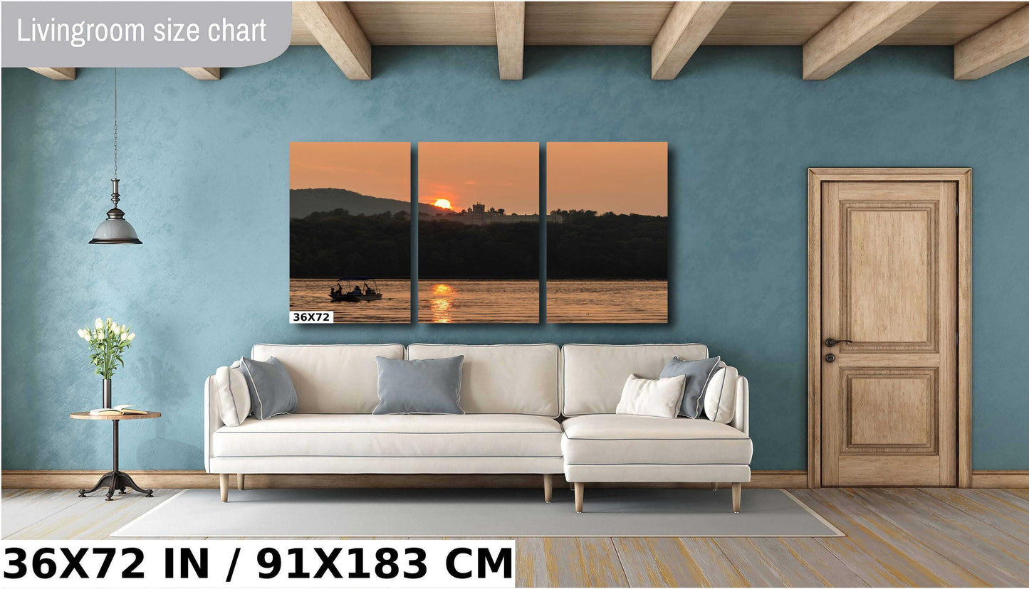 The end of another hot hazy humid day on the Hudson. Monastery on the Hudson River wall art metal acrylic
