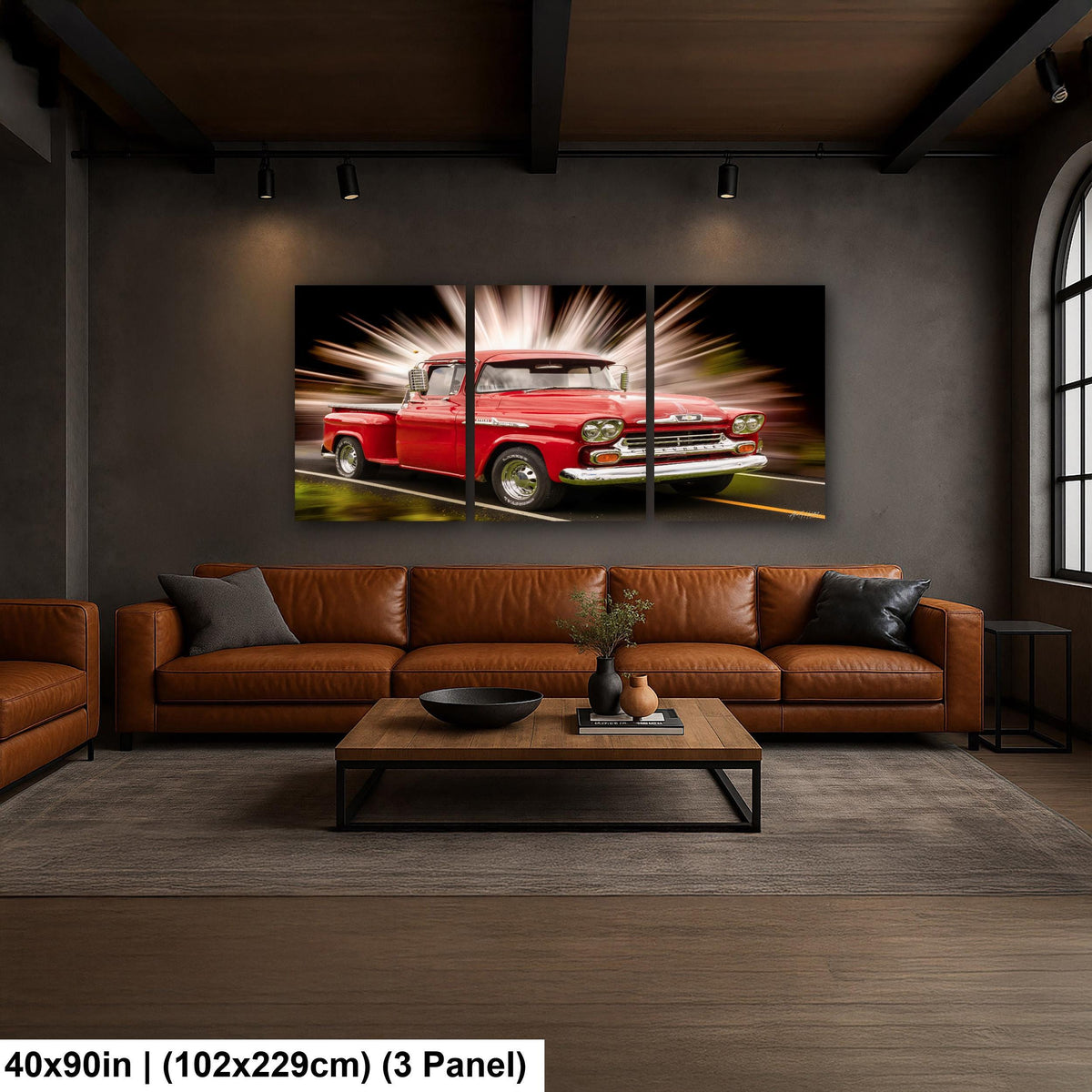58 Chevy Apache, Retro Candy-Apple Red Pickup Photo, Fine Art Photography Print | Glossy Paper, 8x10-16x20