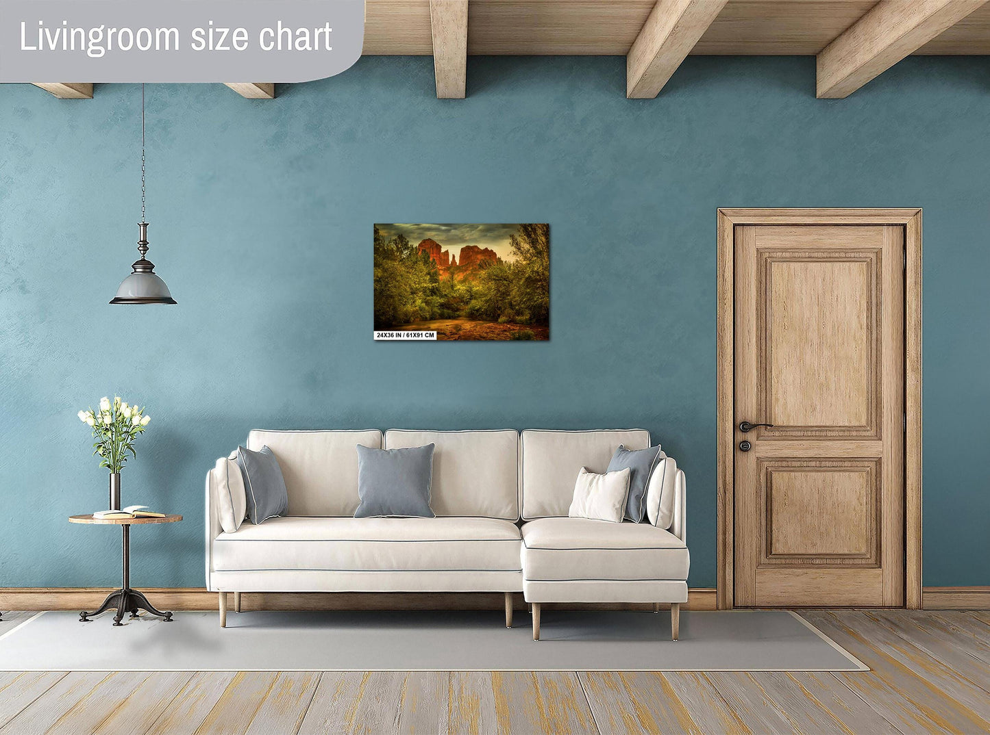 Cathedral Rock in the rain wall art canvas acrylic and metal prints