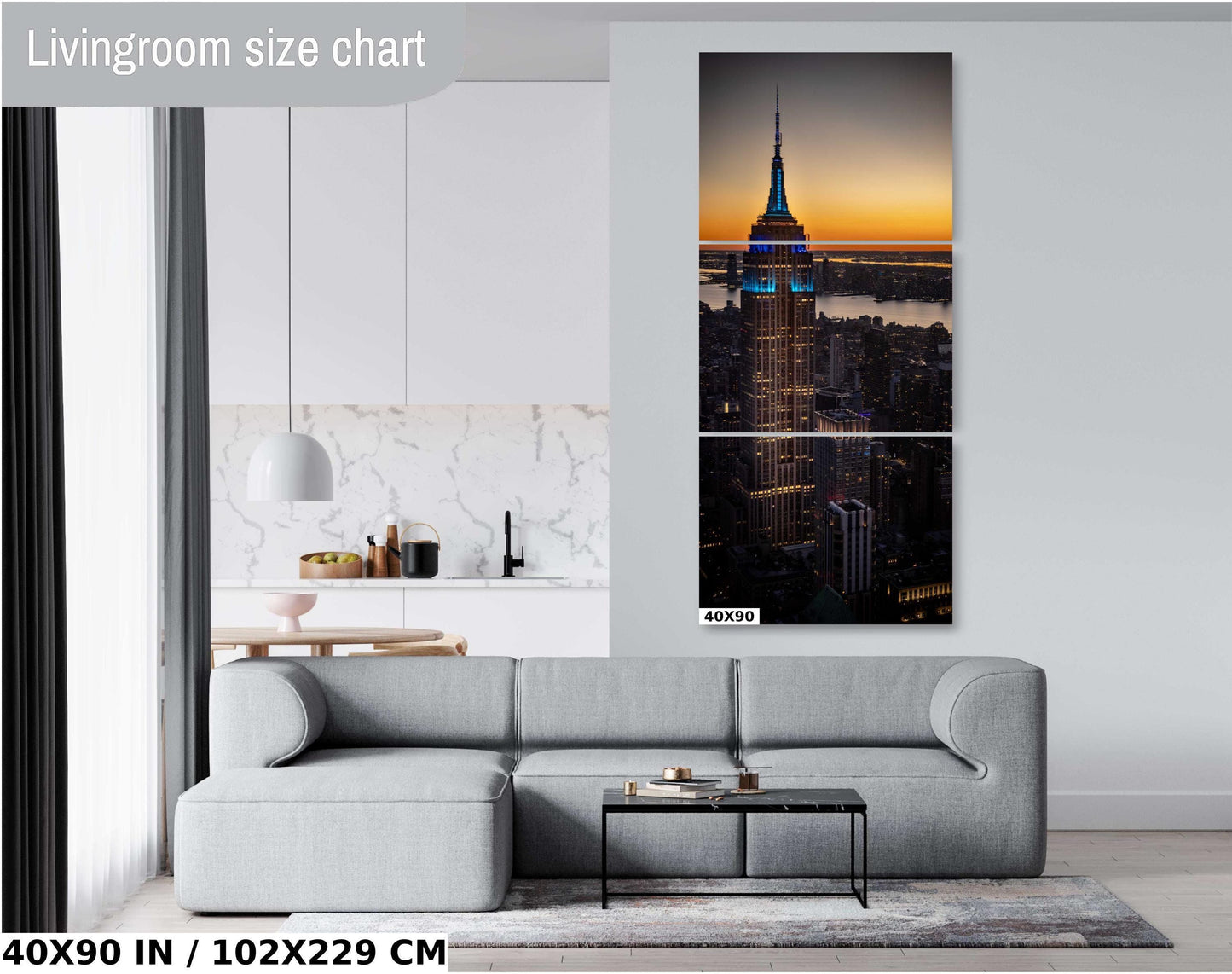 New York City's Most Famous Icon at Sunset metal print canvas print color photography night sunset river