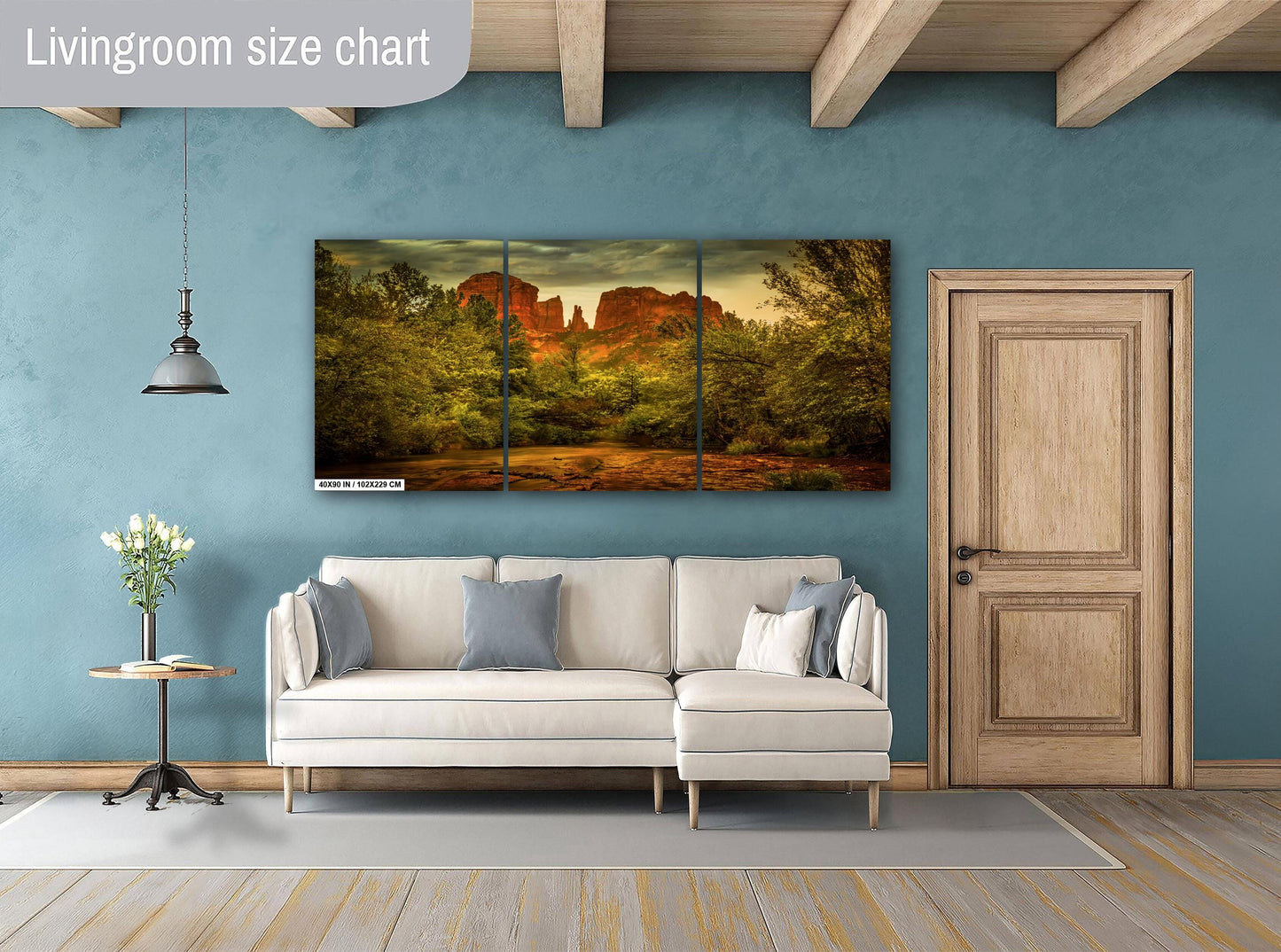 Cathedral Rock in the rain wall art canvas acrylic and metal prints