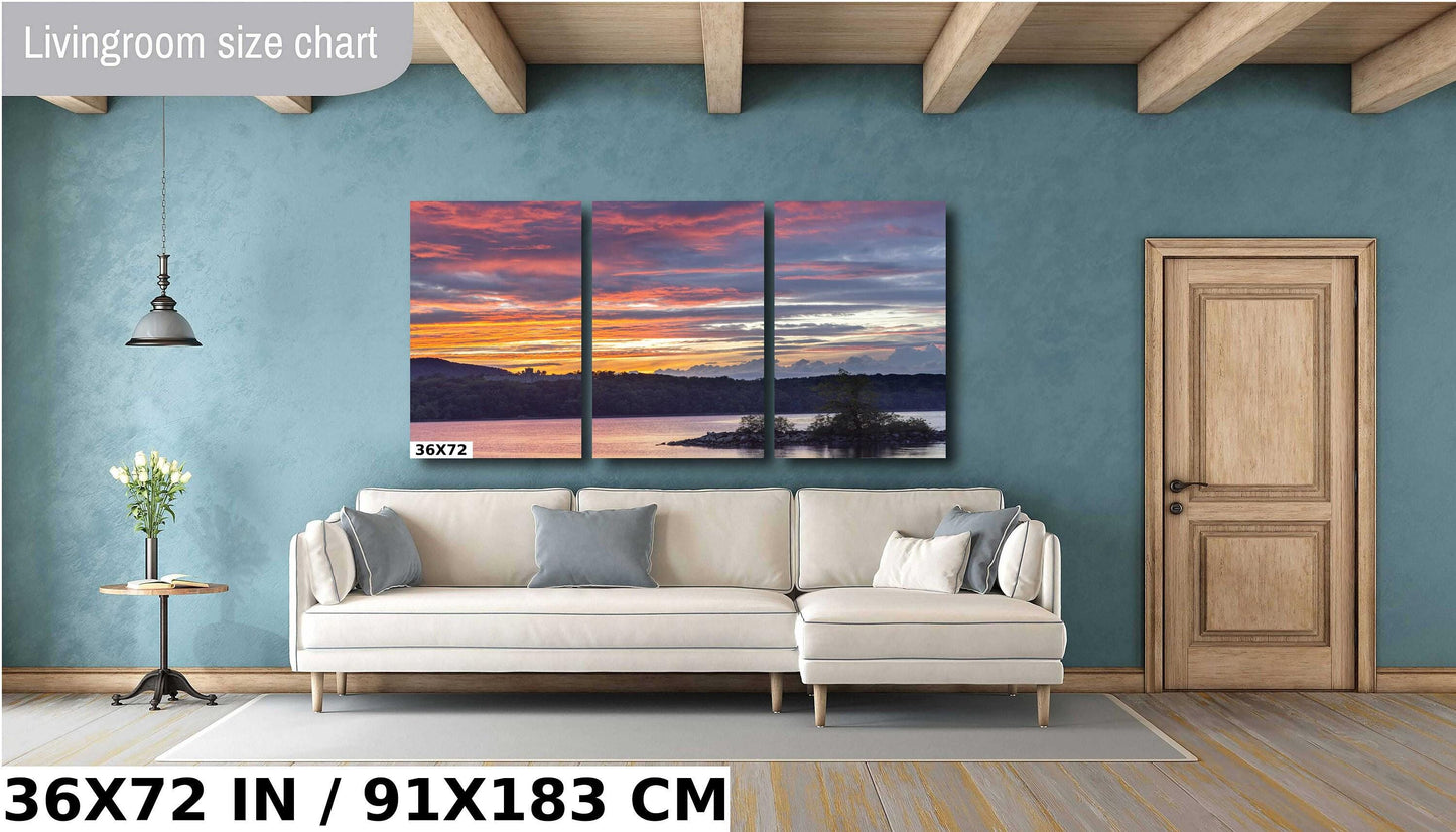 Sunset over the iconic Hudson Valley former Mt St Alphonsus from Norrie Point canvas,metal, acrylic and photo paper wall art sized to fit