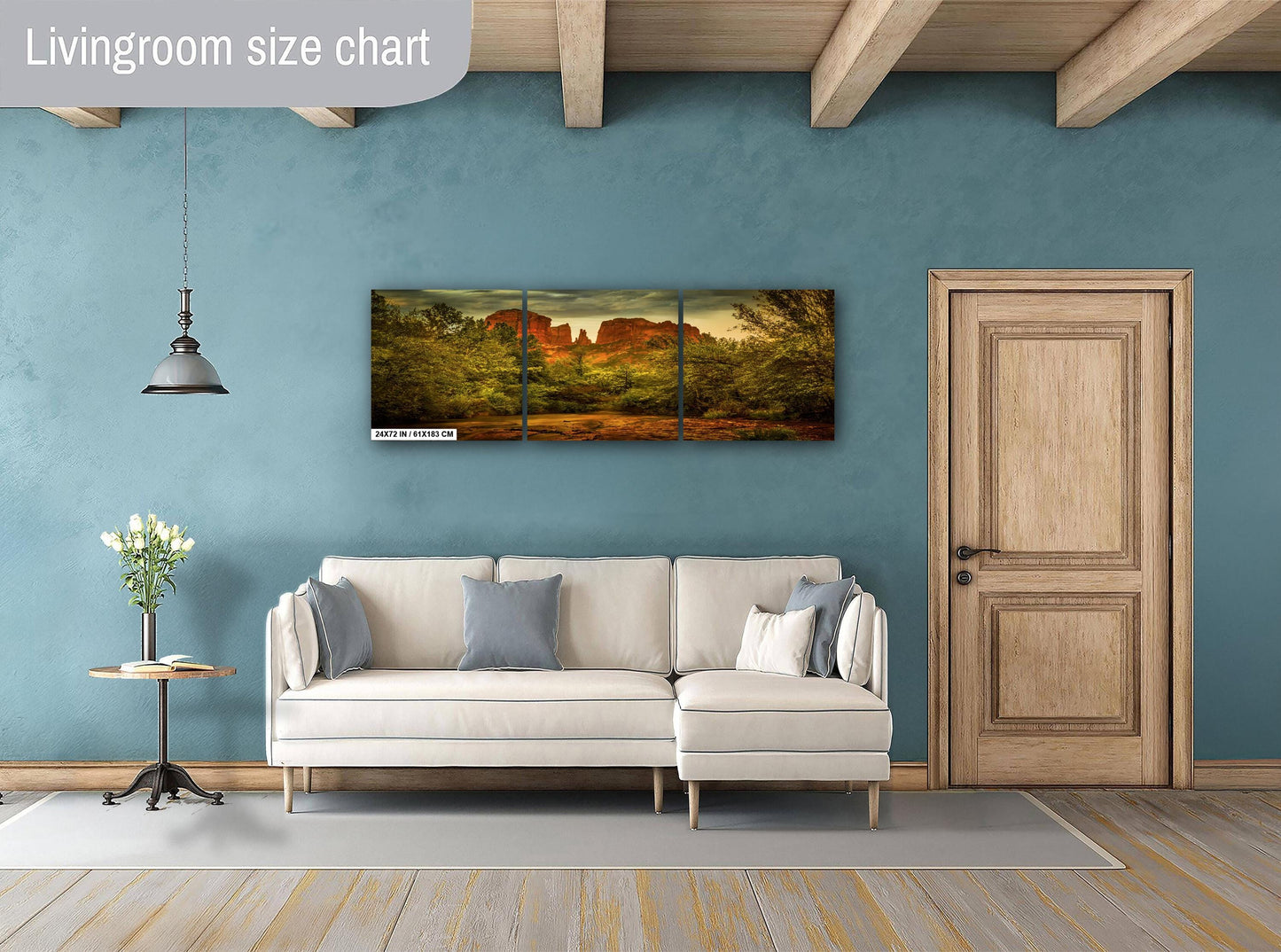 Cathedral Rock in the rain wall art canvas acrylic and metal prints