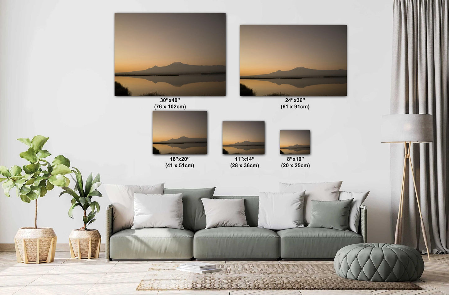 6v9a6395 Sunrise reflection of Kilimanjaro Africa Kenya national park canvas print metal print wall art