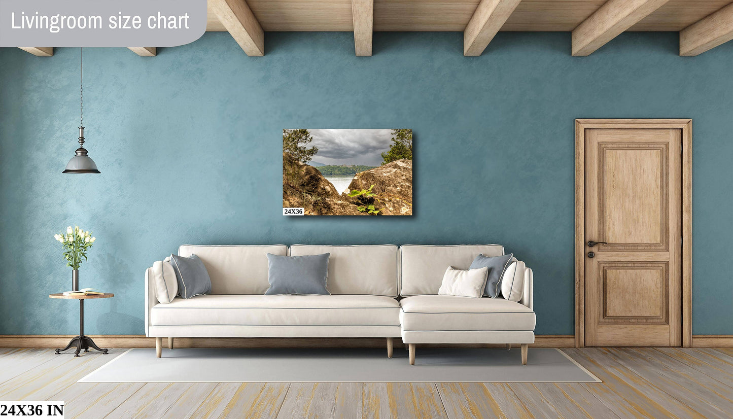 Storm over the monastery Hudson River storm wall art metal acrylic
