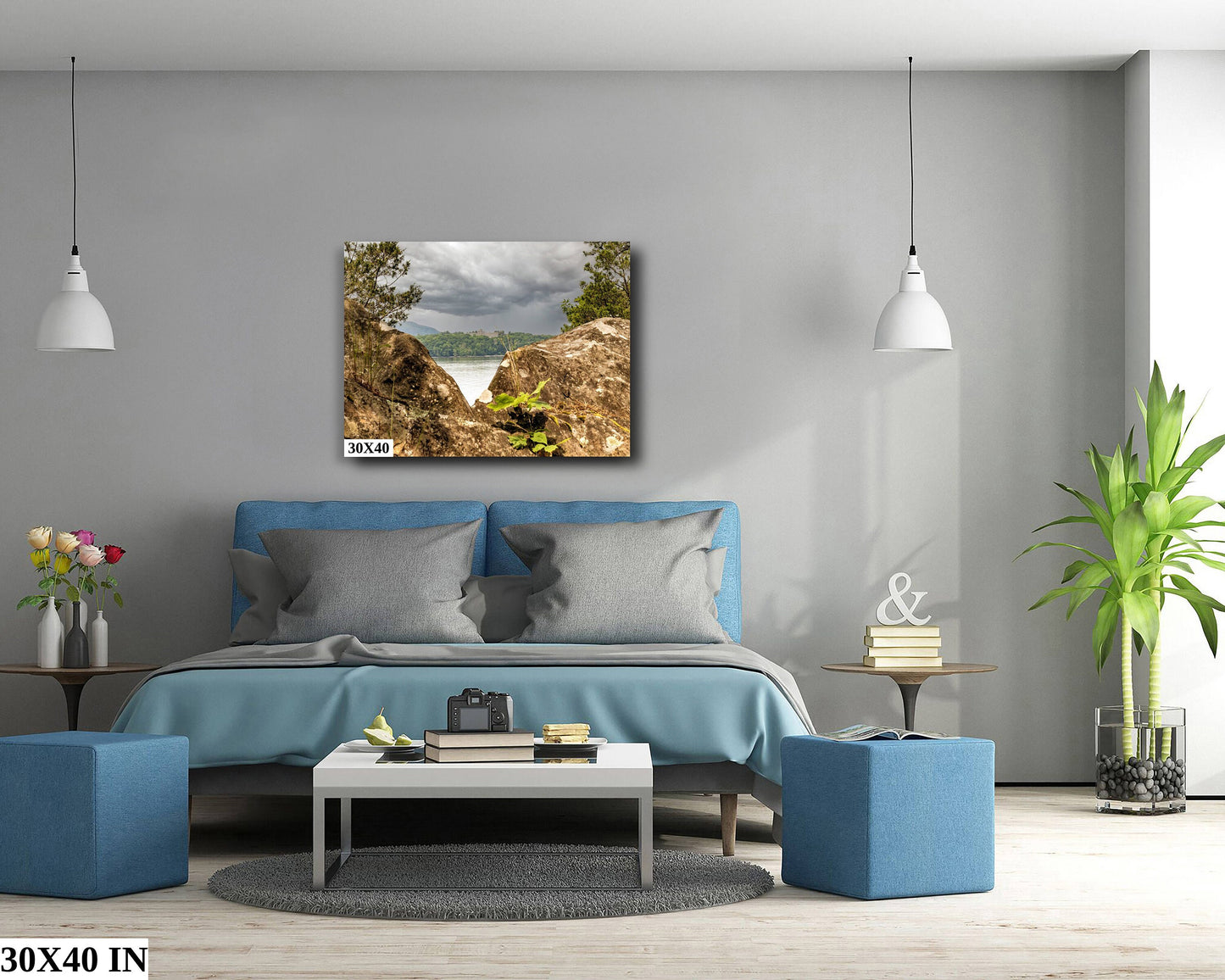 Storm over the monastery Hudson River storm wall art metal acrylic