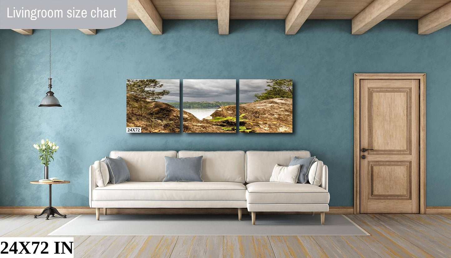 Storm over the monastery Hudson River storm wall art metal acrylic