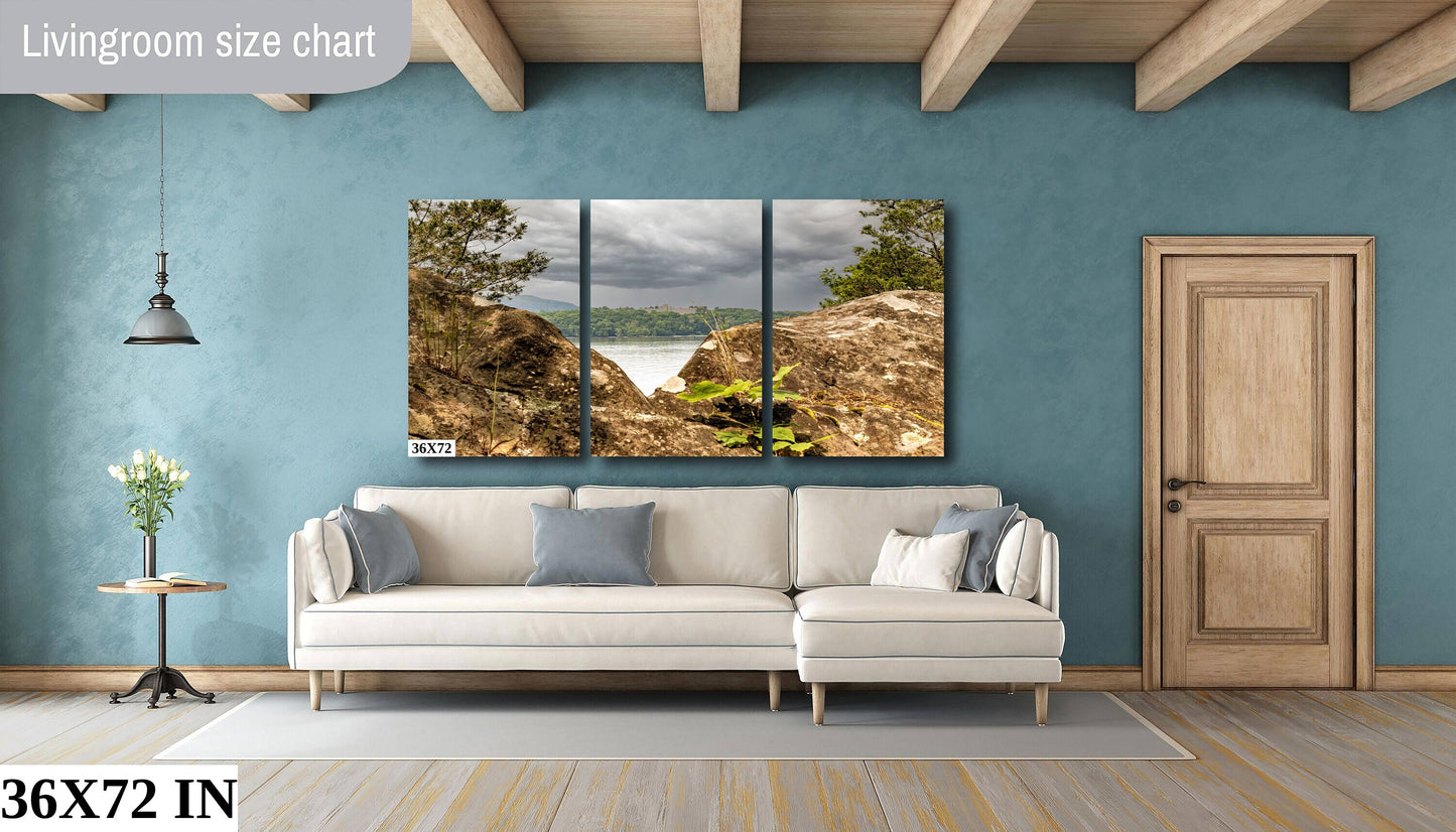 Storm over the monastery Hudson River storm wall art metal acrylic