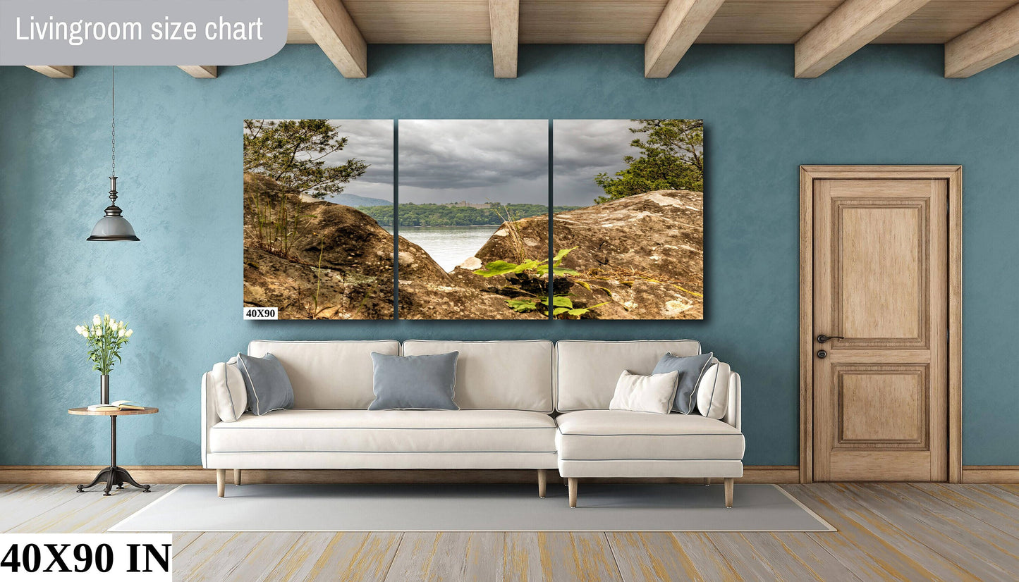 Storm over the monastery Hudson River storm wall art metal acrylic