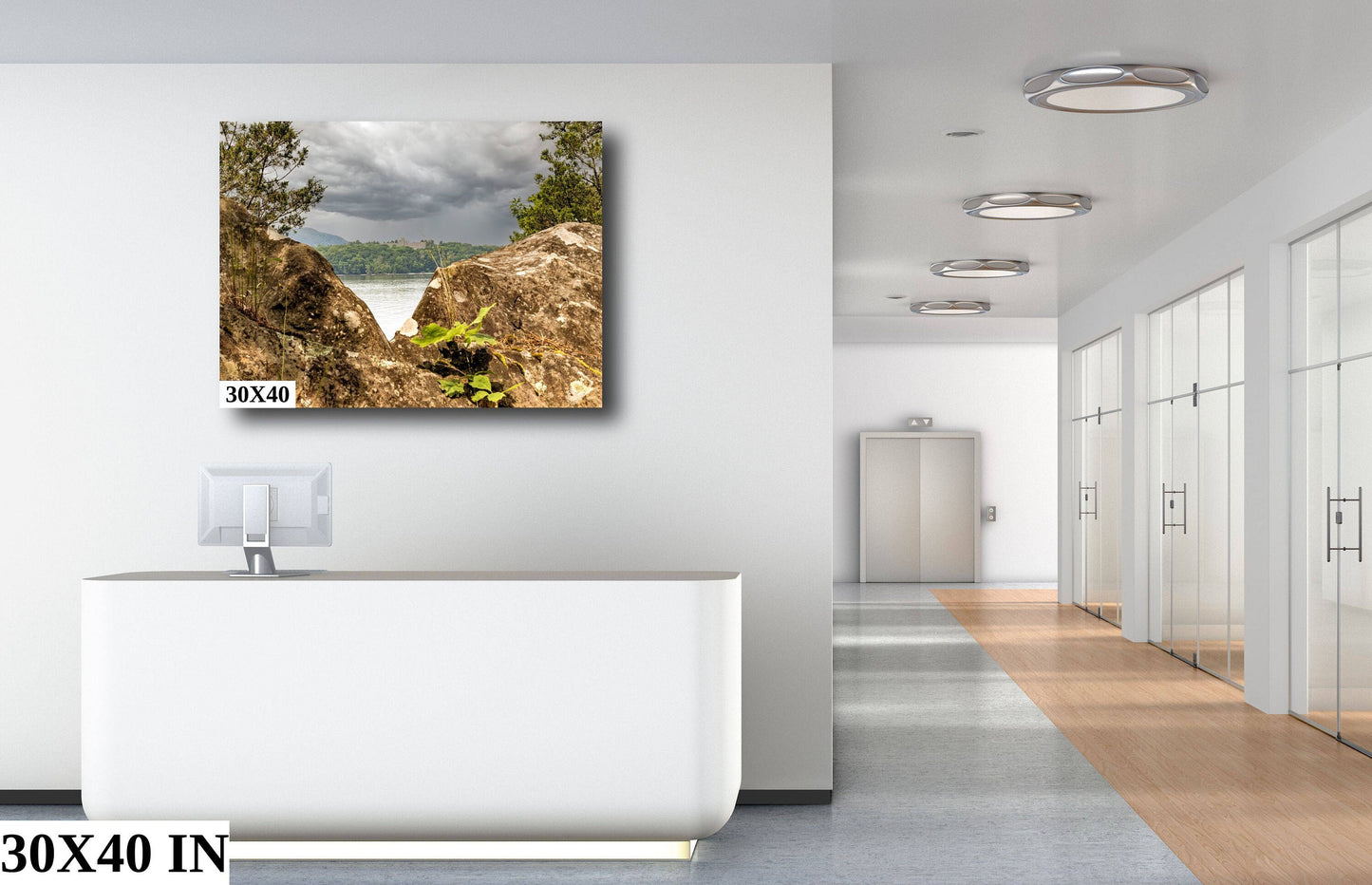 Storm over the monastery Hudson River storm wall art metal acrylic