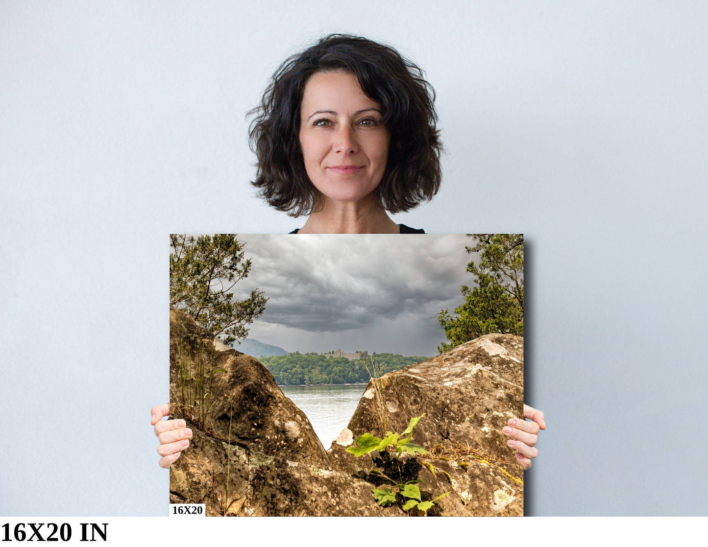 Storm over the monastery Hudson River storm wall art metal acrylic