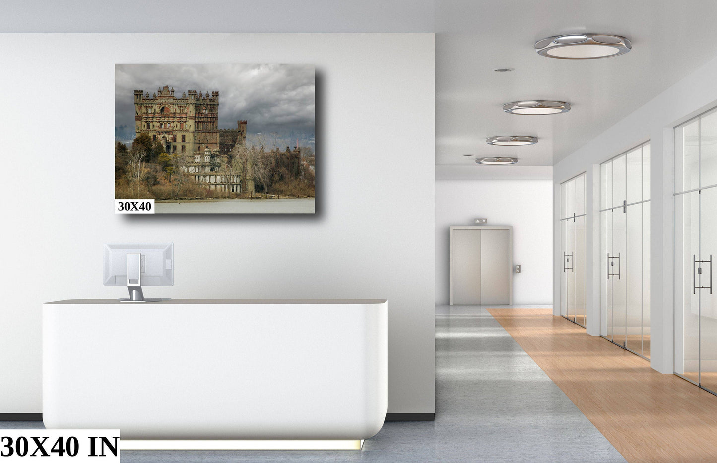 The haunting of bannermansCastle in the river Hudson River Hudson Valley fall time Bannermans island canvas print metal print wall art