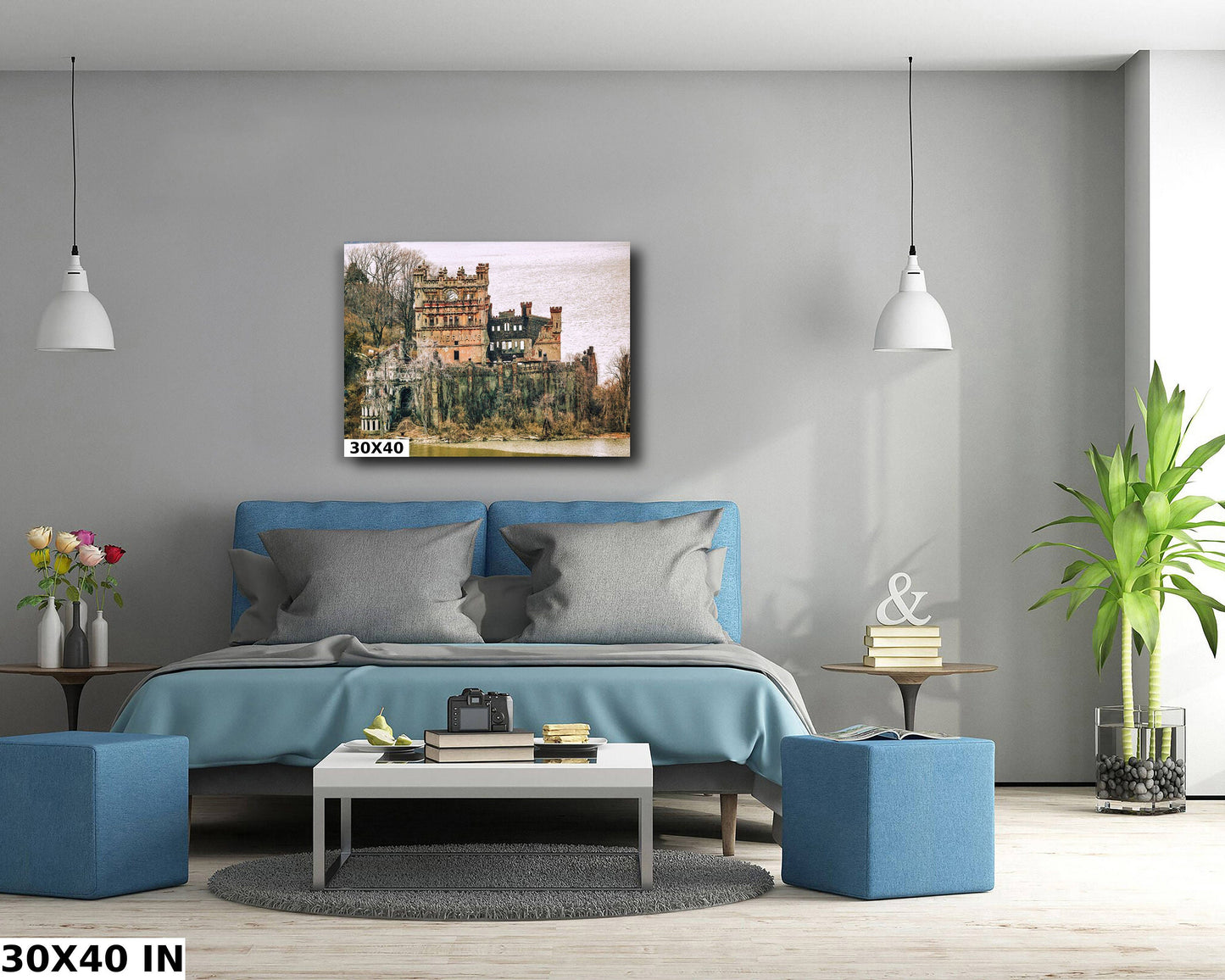 Bannerman's castle in detail before the collapse Hudson River hudson valley Hudson Valley fall time canvas print metal print wall art