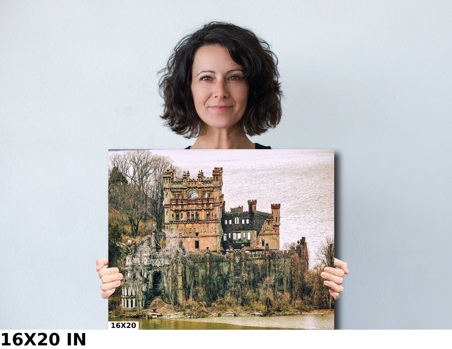 Bannerman's castle in detail before the collapse Hudson River hudson valley Hudson Valley fall time canvas print metal print wall art