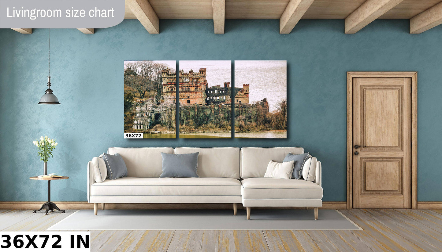 Bannerman's castle in detail before the collapse Hudson River hudson valley Hudson Valley fall time canvas print metal print wall art