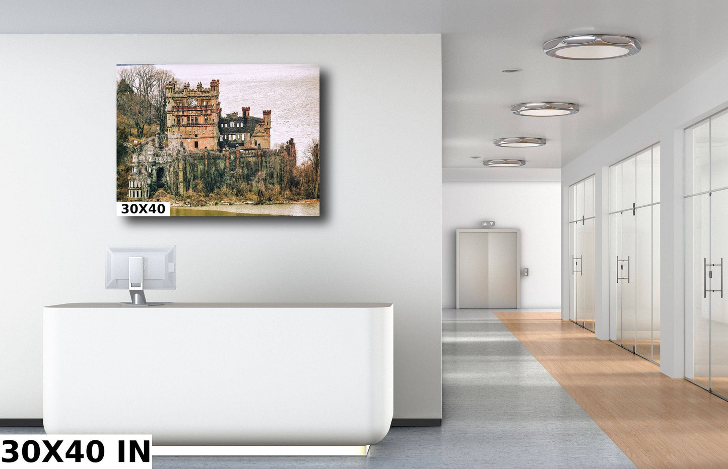 Bannerman's castle in detail before the collapse Hudson River hudson valley Hudson Valley fall time canvas print metal print wall art