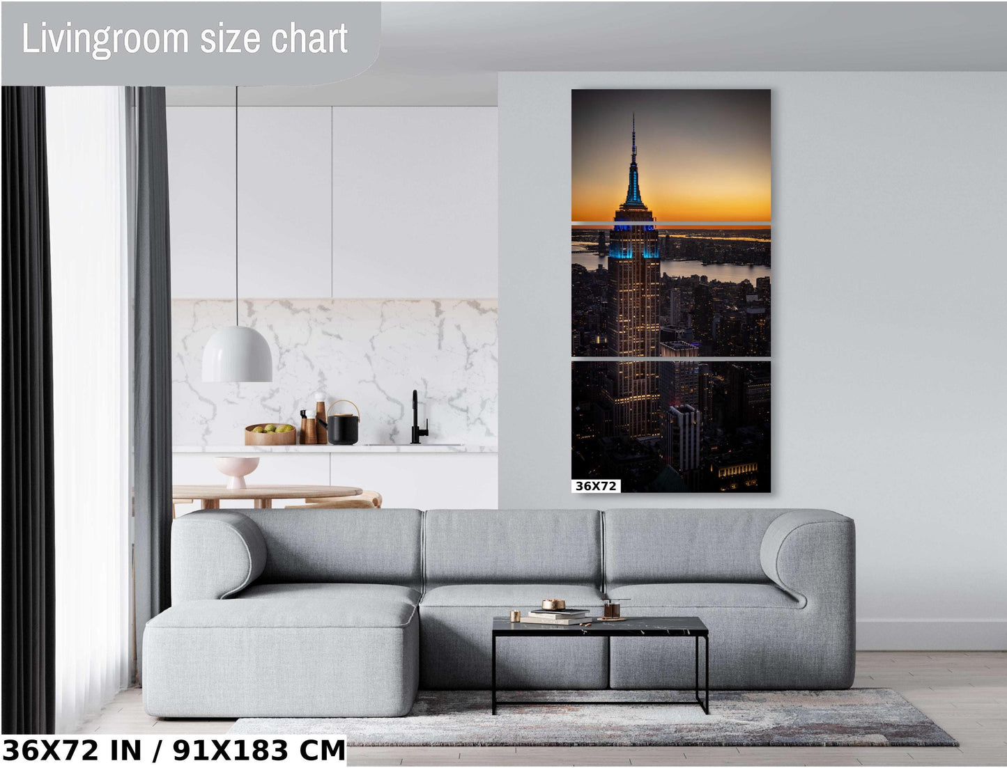 NYC Skyline Sunset - Vibrant City Colors | Manhattan City View Canvas Print