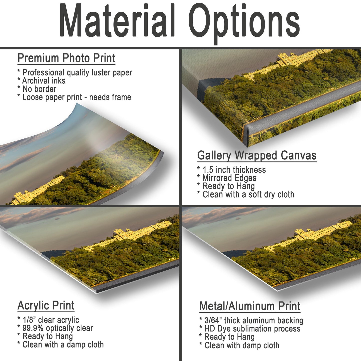 Hudson Valley Sunrise Print – Mt St Alphonsus Artwork | Peaceful Castle Wall Art