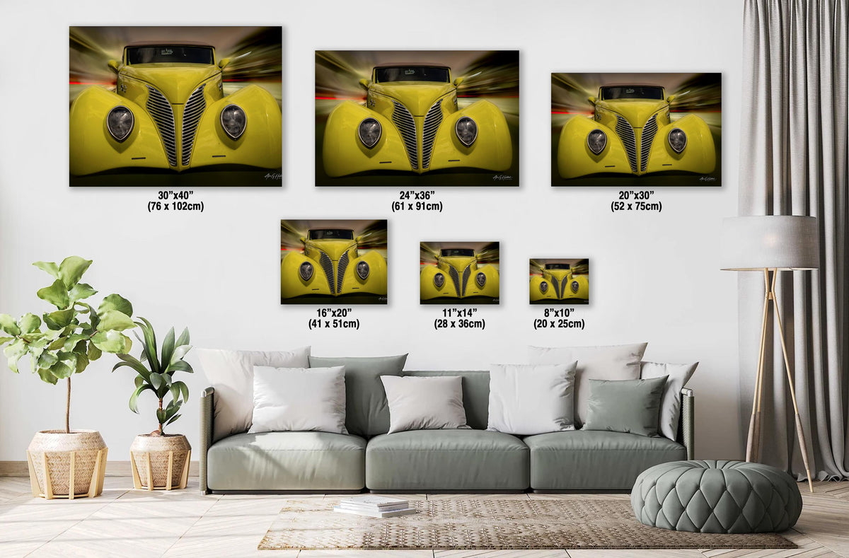 1937 Ford, Custom Street Rod Art Print | Glossy Photo Paper, Canvas, Metal, Acrylic | Sizes 8x10 11x14 16x20