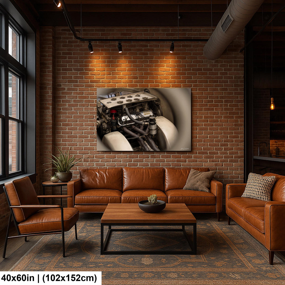 Shelby Daytona Engine Print, Vintage V8 Engine Photo, Glossy Art.