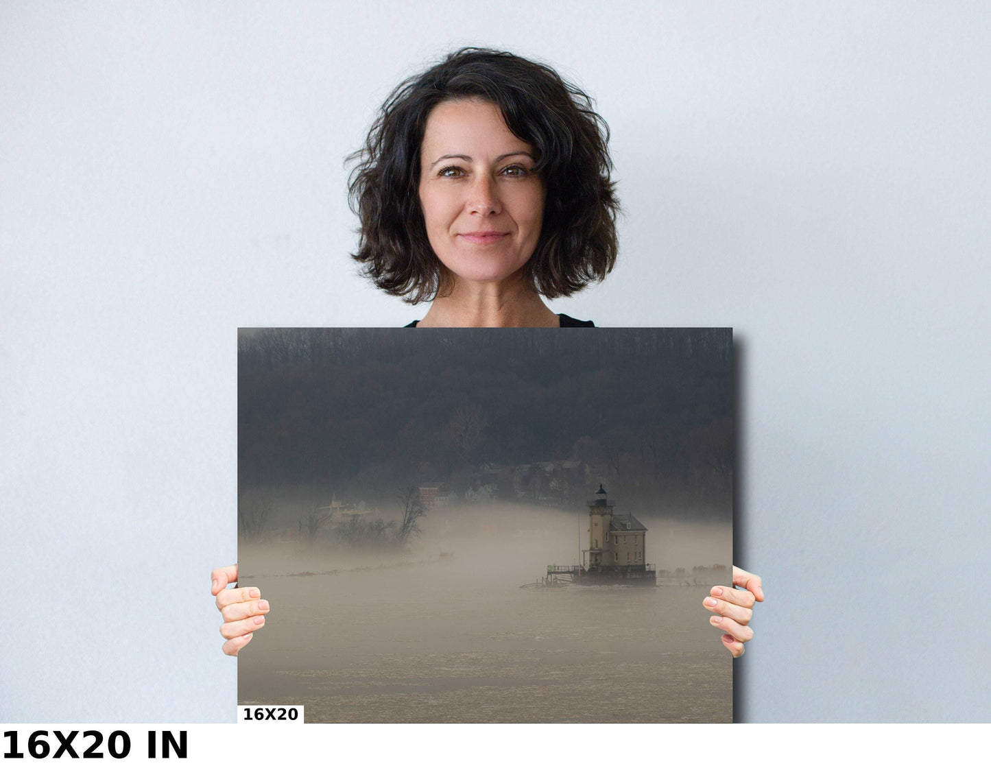 Hudson River Metal Print – Rondout Light Scenic Landscape Wall Art | Glossy Metal Print