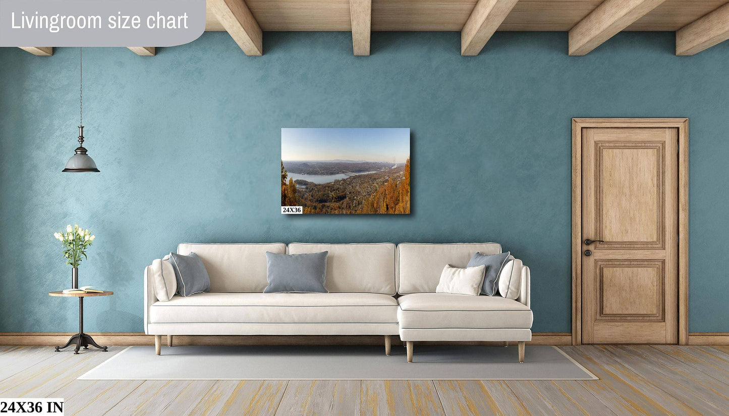 Hudson River Panoramic Print – Mt Beacon Wall Art | Storm View Canvas Decor