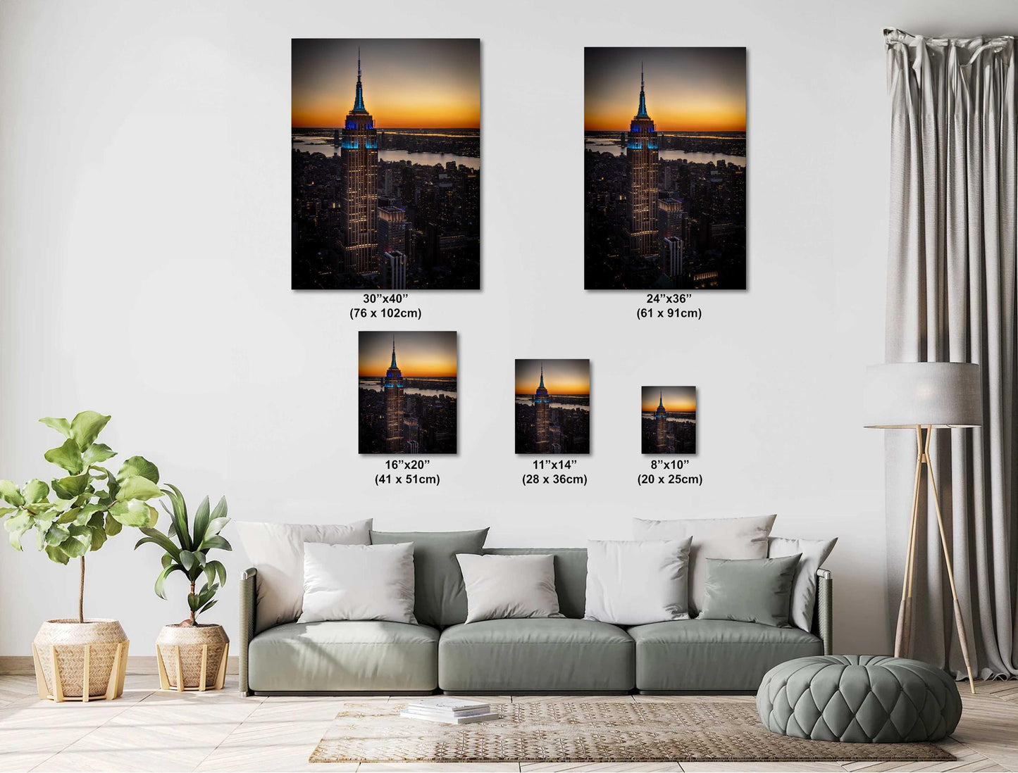 NYC Skyline Sunset - Vibrant City Colors | Manhattan City View Canvas Print