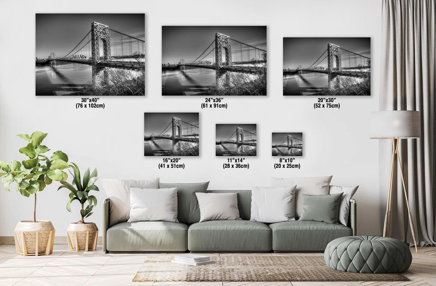 George Washington Bridge Photo – NYC Metal Print | Palisades View Bridge Photography