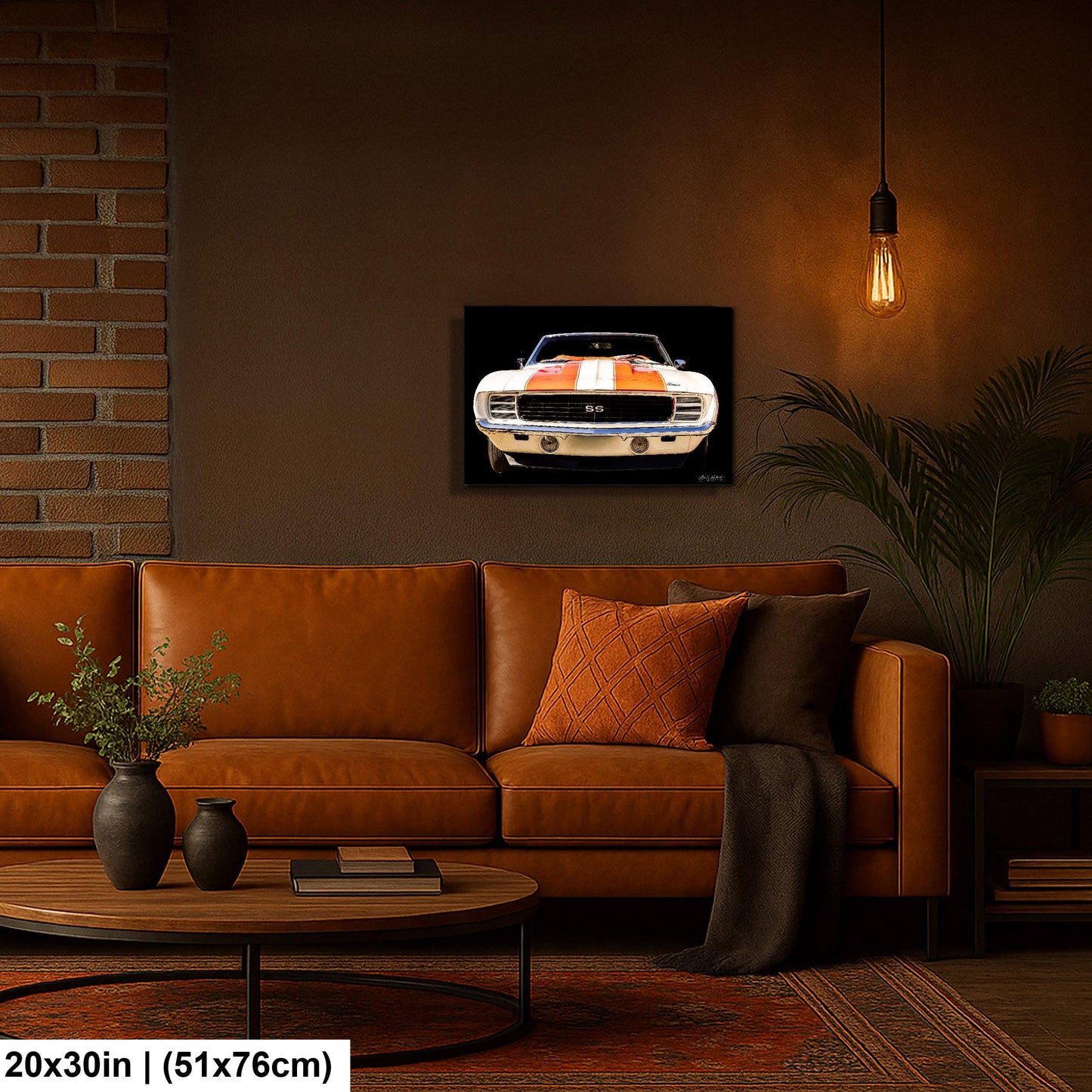 1969 Camaro SS Vintage Racing Poster, Photo Print | Canvas, Metal, Acrylic, 8x10–16x20 Wall Art