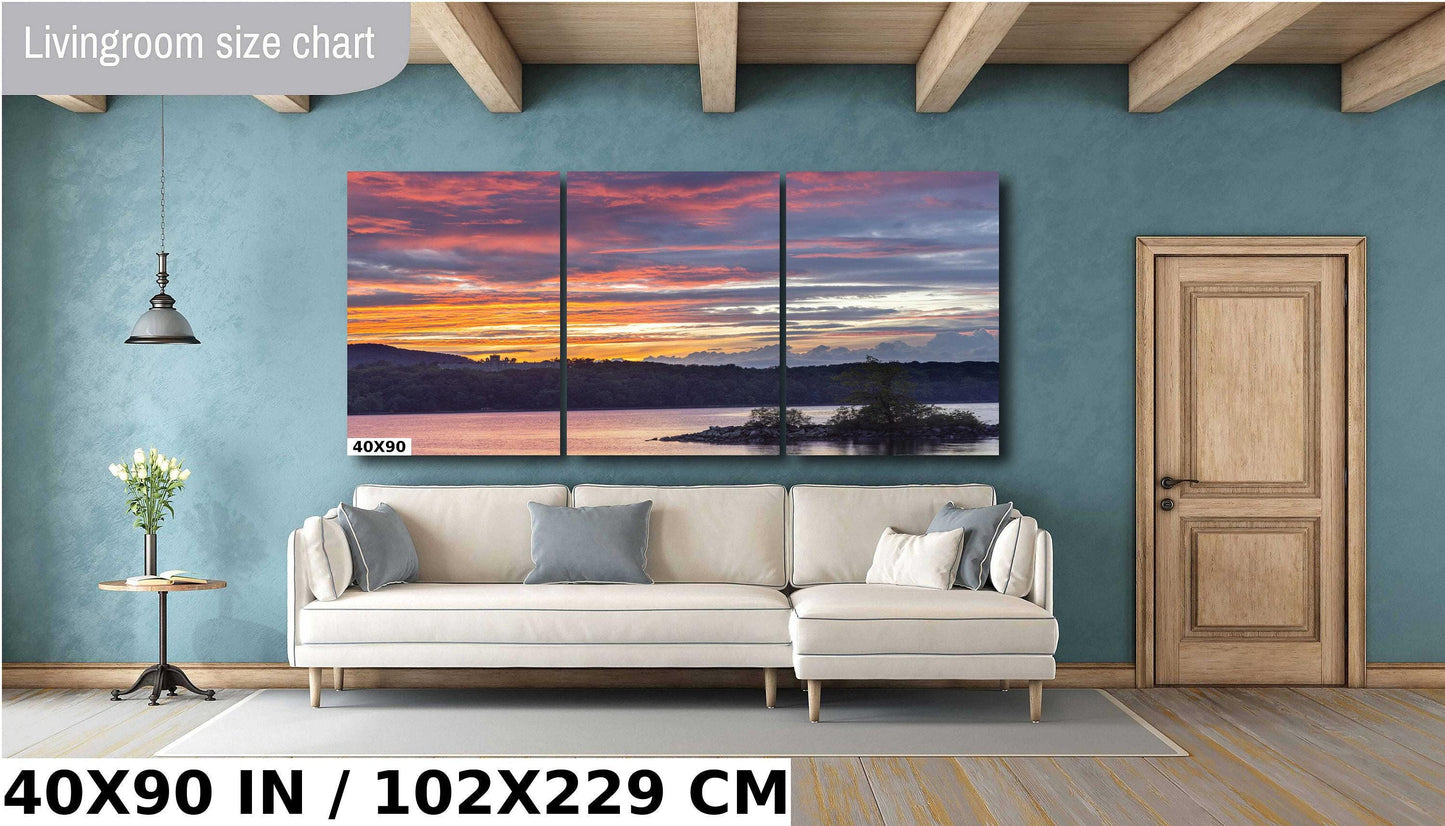 Hudson Valley Sunset Print - Mt St Alphonsus Photo | Ready To Hang Canvas Art
