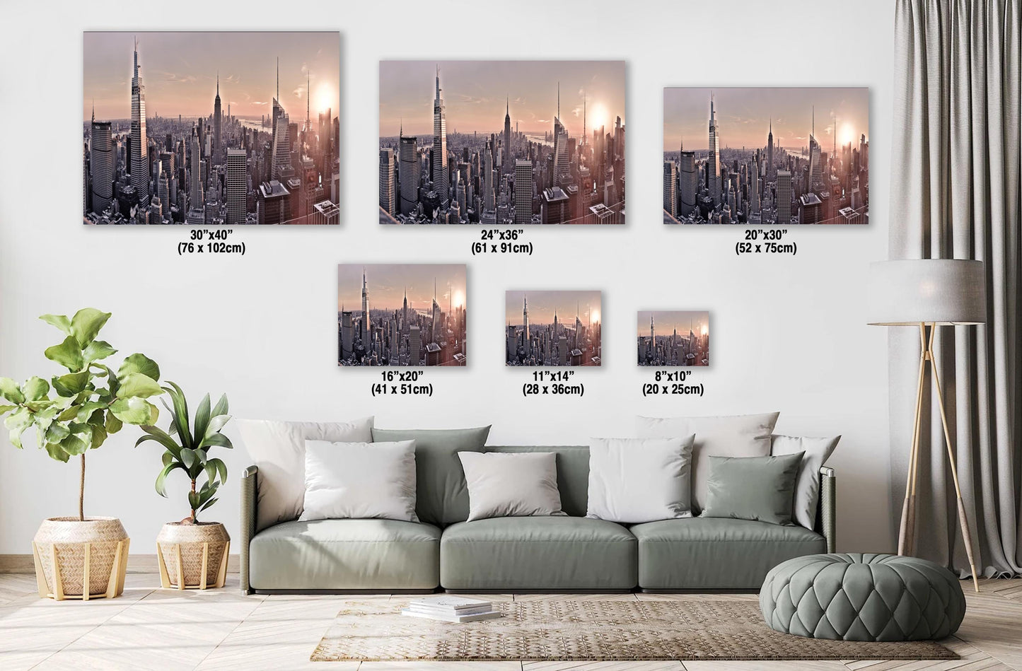 NYC Midtown Skyline Print - Panoramic Cityscape Photo | Vibrant Urban Landscape Wall Art