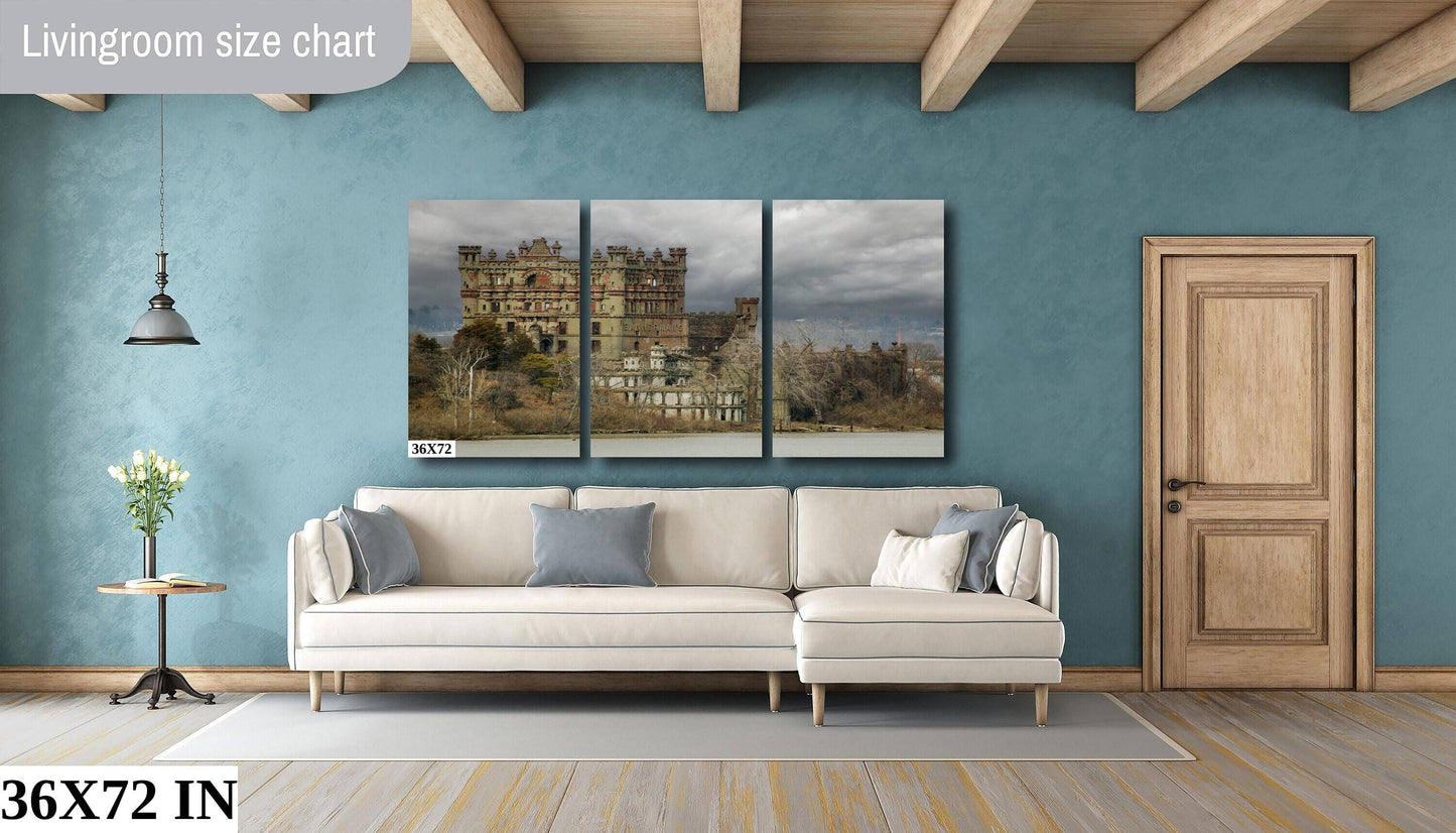 Bannerman Castle Canvas Print – Hudson River Valley Fall Landscape Art on Ready To Hang Canvas