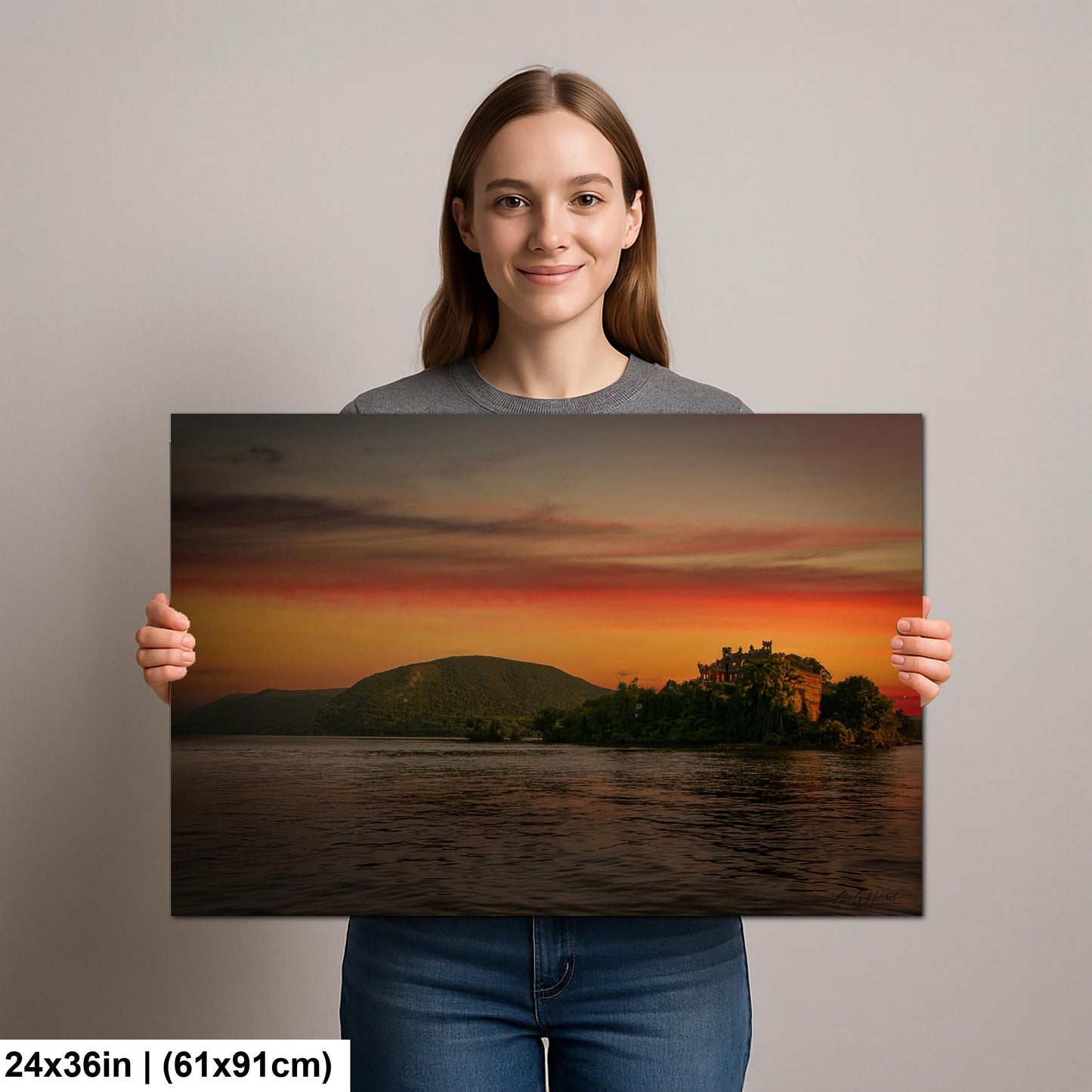 Bannerman’s Castle Art – Rustic Castle Decor | Sunset Wall Decor | Hudson River View