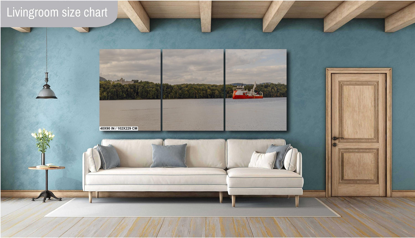 Hudson River Print – Cable Ship Ariadne Photo | Nautical Wall Decor & Military Service Art