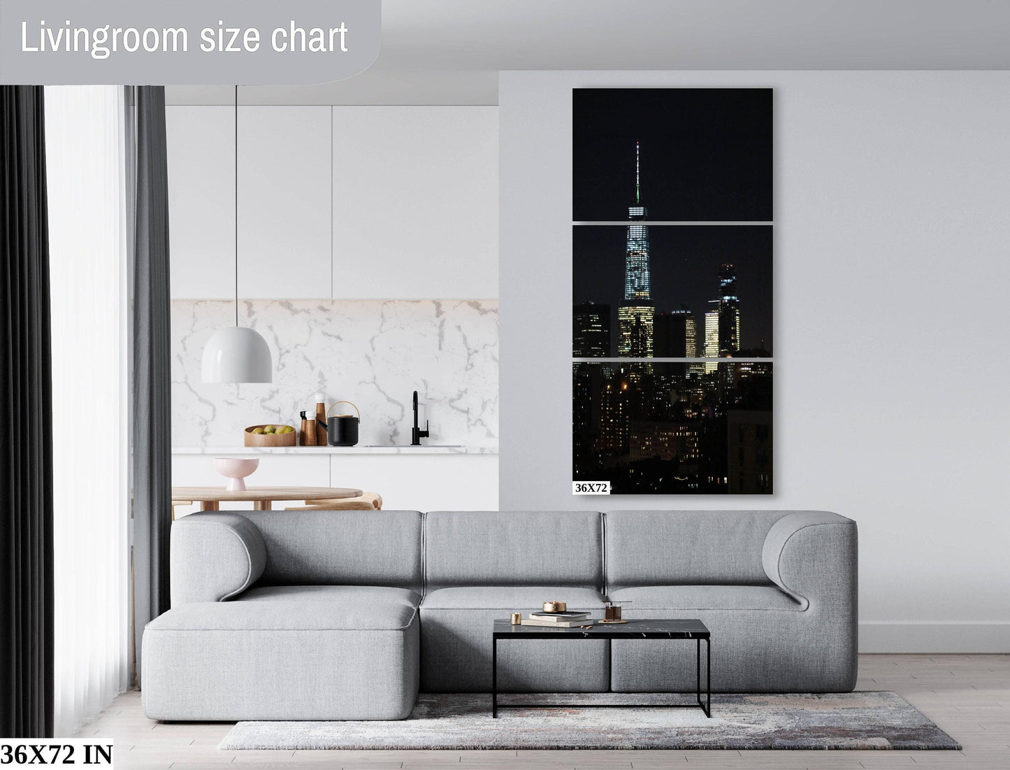 Manhattan Skyline Print - Vertical Skyline Art | Ready to Hang Canvas & Metal Photo
