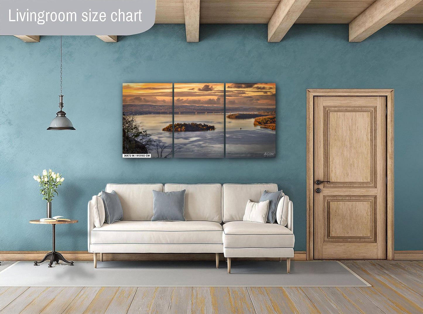 Hudson Valley Landscape Print – Bannerman Island Autumn River View Photo