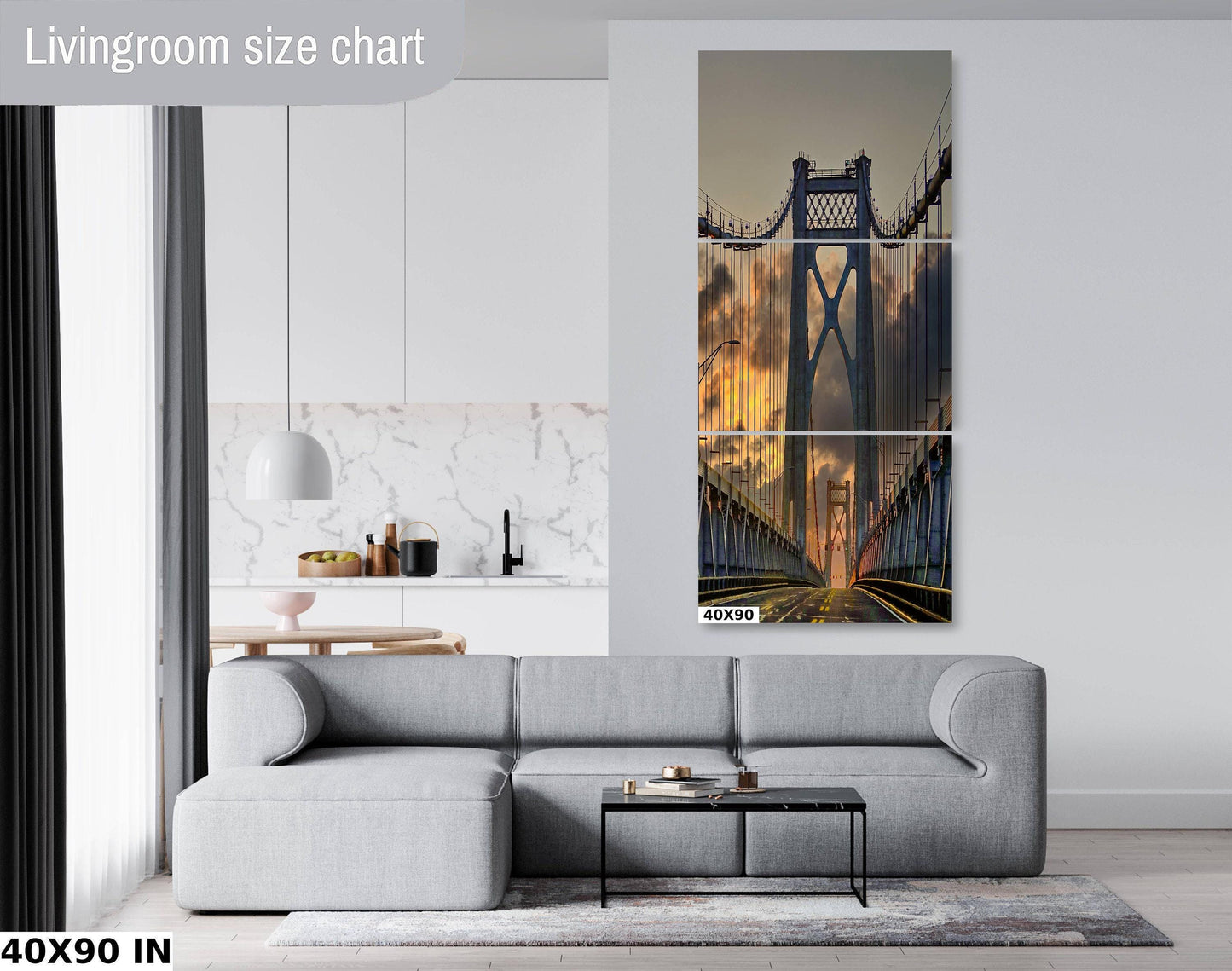 Hudson Valley Bridge Print – Sunrise Photography Art | Vibrant Home Decor Canvas