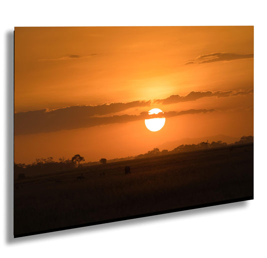 Kenya Sunset Canvas Print - Amboseli National Park Safari Wall Decor