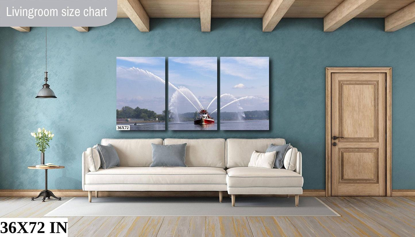John J Harvey Fireboat Print - Kingston Waterfront Art | Canvas Or Metal Wall Decor