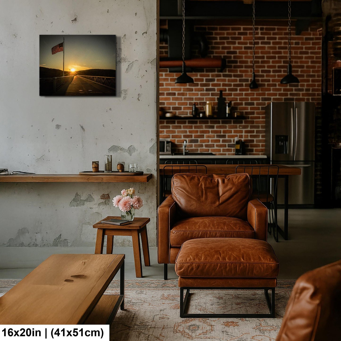 Walkway Over the Hudson Print - Historic Bridge Art | Golden Hour Sunset Reflection