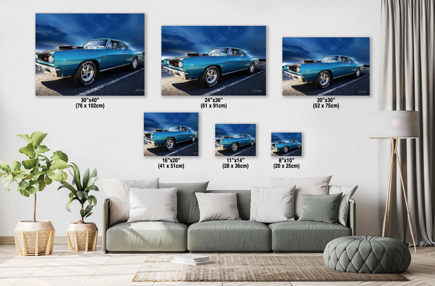1968 Dodge Coronet, R/T 426 Hemi Muscle Car Photo, Mopar Wall Art | Canvas, Metal | 8x10–16x20