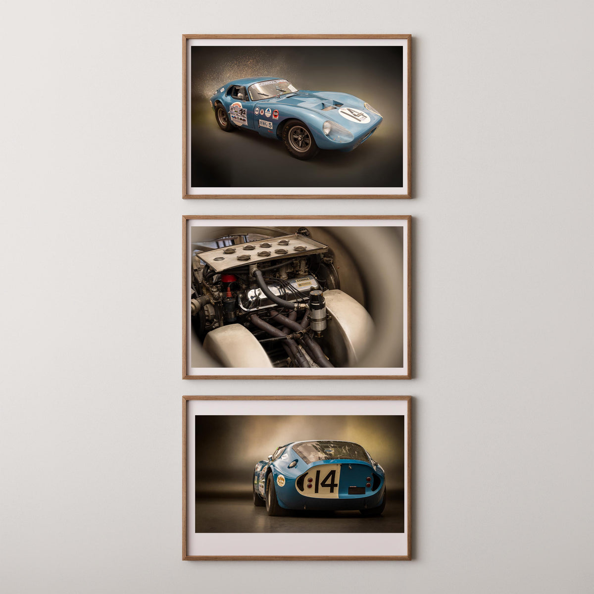 Shelby Daytona Art Print, Vintage Racing Glossy Photo Print Metal