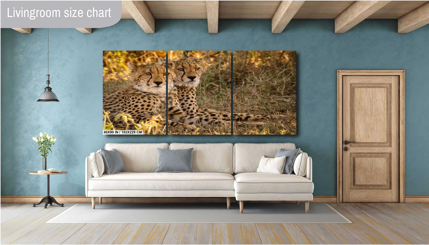 Kenya Safari Art Print – Cheetah Canvas Print | Luxury Wildlife Decor