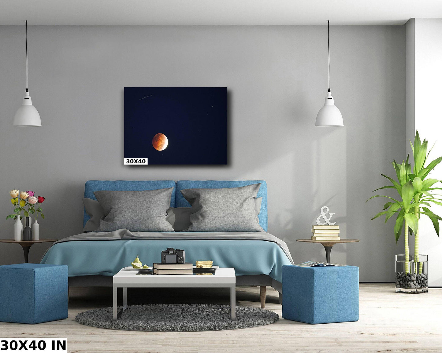 Harvest Moon Print – UFO Over Autumn Sky | October 2014 Photo Wall Art