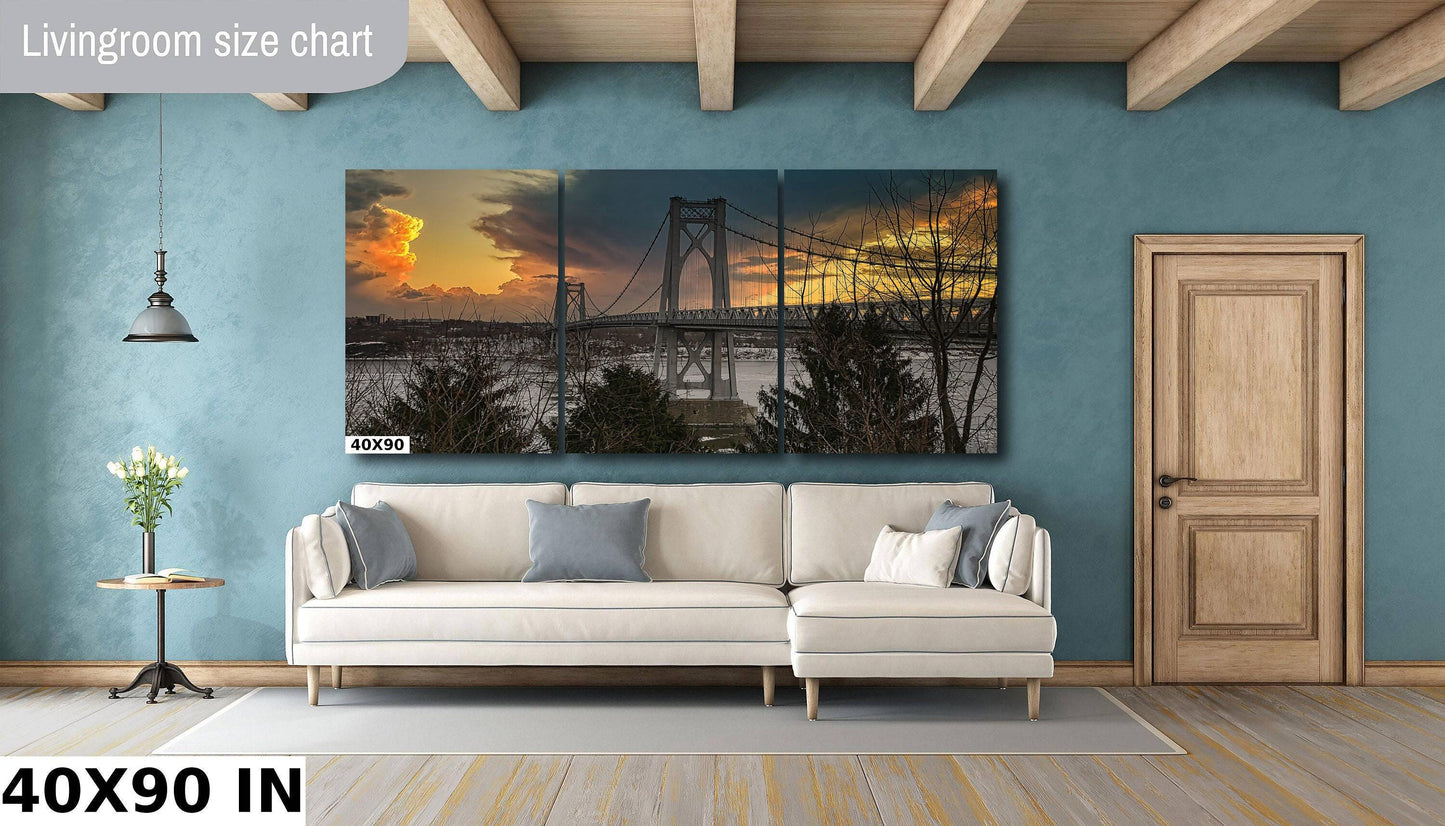 Mid Hudson Bridge Canvas - Hudson Valley Photography Wall Art | Ready to Hang
